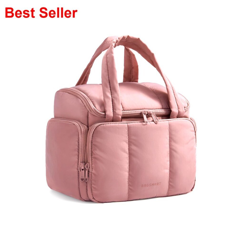 Travel Toiletry Bag with Water-Resistant Fabric, Multiple Pockets for